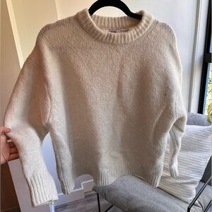 Zara Cream Crew Neck Sweater